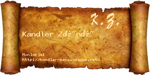 Kandler Zénó névjegykártya